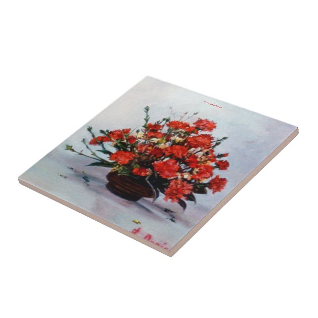 Still Life with Flowers Tile (Side)