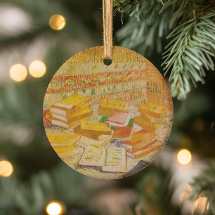 Still Life with French Novels   Vincent van Gogh Ceramic Ornament