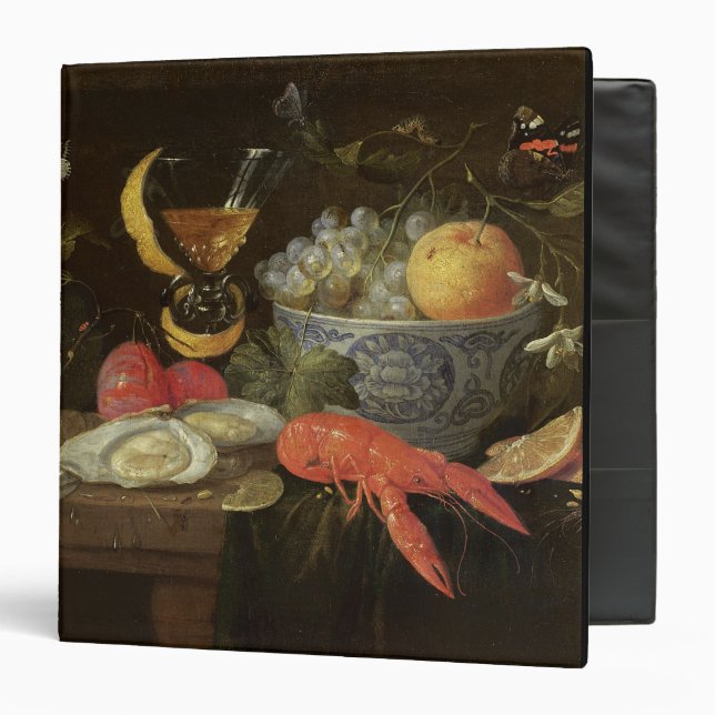 Still Life with Fruit and Shell Fish, 1653 (oil on Binder (Front/Inside)