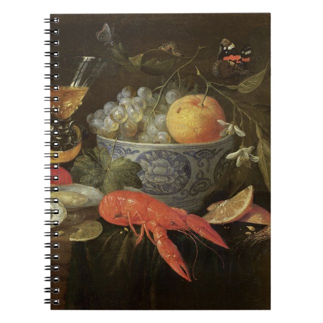 Still Life with Fruit and Shell Fish, 1653 (oil on Notebook (Front)