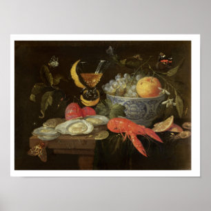 Still Life with Fruit and Shell Fish, 1653 (oil on Poster