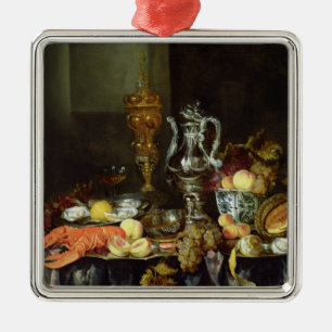 Still Life with Fruit and Shellfish Metal Ornament