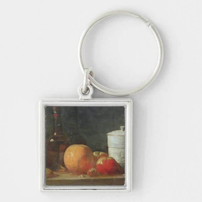 Still Life with Fruit and Wine Bottle Keychain (Front)
