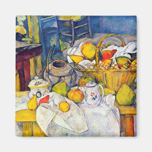 Still Life with Fruit Basket, Paul Cezanne Magnet