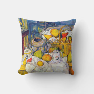 Still Life with Fruit Basket, Paul Cezanne Throw Pillow