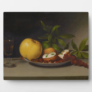 Still Life with Fruit, Cakes and Wine, 1821 Plaque