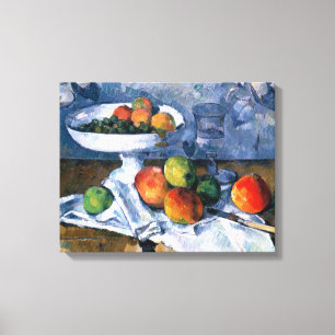 Still Life with Fruit Dish Canvas Print