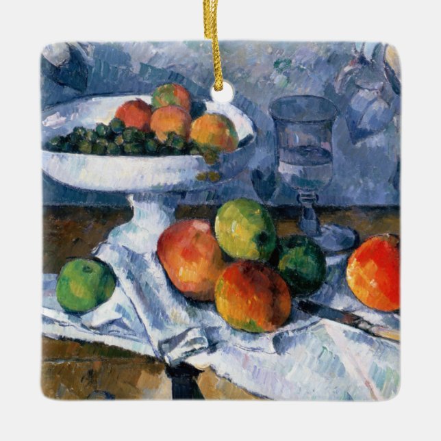 Still Life with Fruit Dish Ceramic Ornament (Front)
