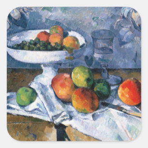 Still Life with Fruit Dish Square Sticker