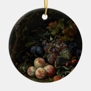 Still Life with Fruit, Foliage and Insects, c.1669 Ceramic Ornament