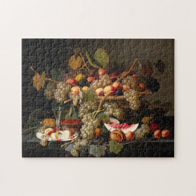 Still life with fruit painting jigsaw puzzle (Horizontal)