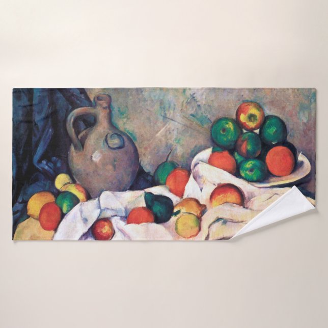 Still Life with Fruits, Paul Cezanne Bath Towel (Bath Towel)