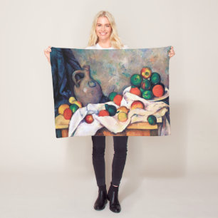 Still Life with Fruits, Paul Cezanne Fleece Blanket