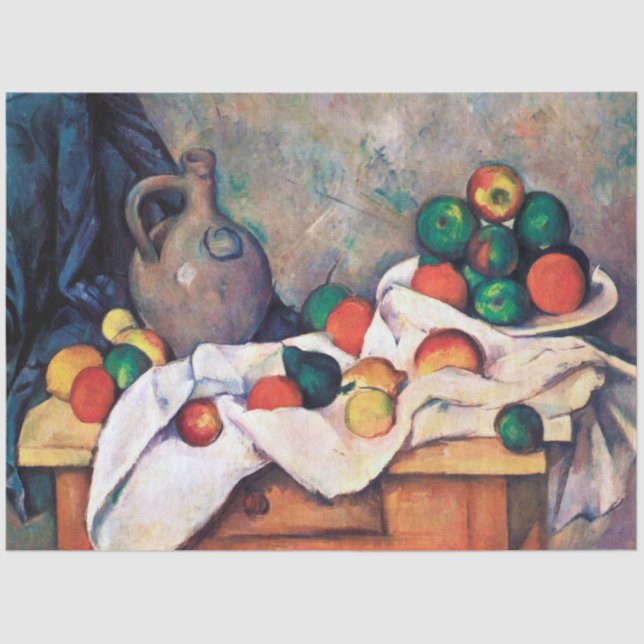 Still Life with Fruits, Paul Cezanne Tissue Paper (Front)