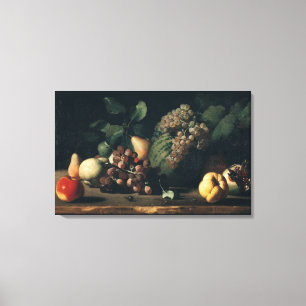 Still Life with Grapes and Pomegranate Canvas Print
