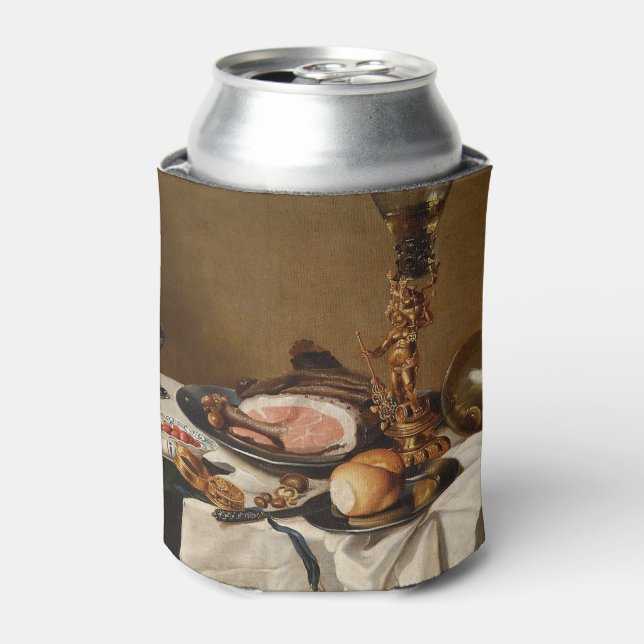 Still life with ham, books and ornamental vessels  can cooler (Can Front)