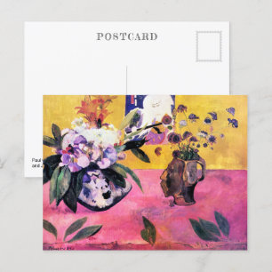 Still Life with Head-Shaped Vase   Paul Gauguin   Postcard