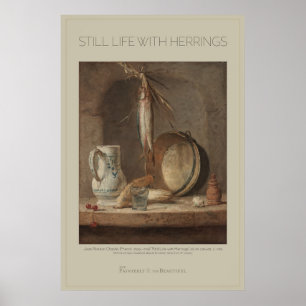 Still Life with Herrings   Chardin 24x36   Large Poster