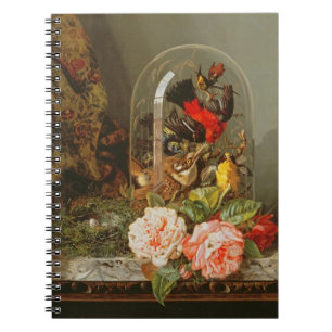 Still Life with Humming Bird in a Glass Dome Notebook