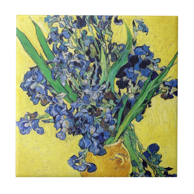 Still Life with Irises Vincent van Gogh Tile (Front)