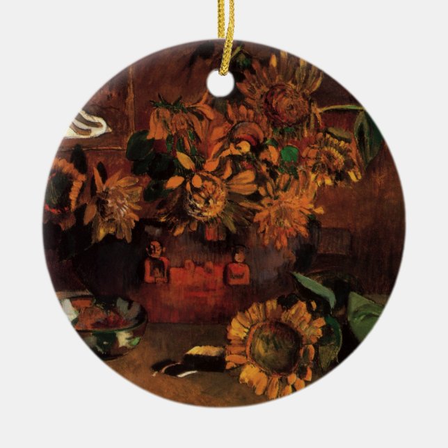 Still Life with L'Esperance (Hope) by Paul Gauguin Ceramic Ornament (Front)