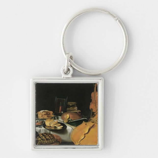 Still Life with Musical Instruments, 1623 Keychain (Front)
