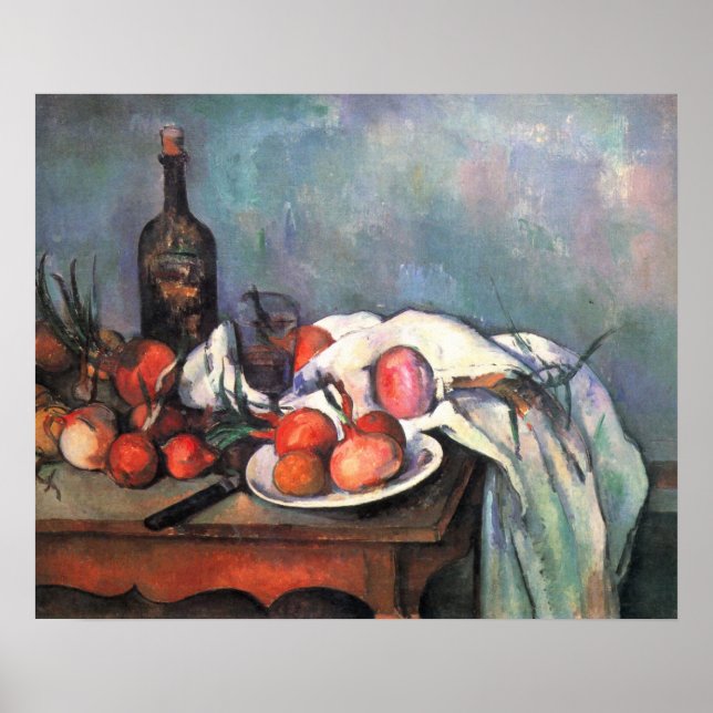 Still life with onions - Paul Cézanne Poster (Front)