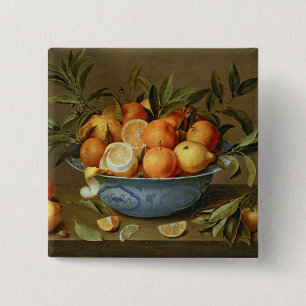 Still Life with Oranges and Lemons 2 Inch Square Button