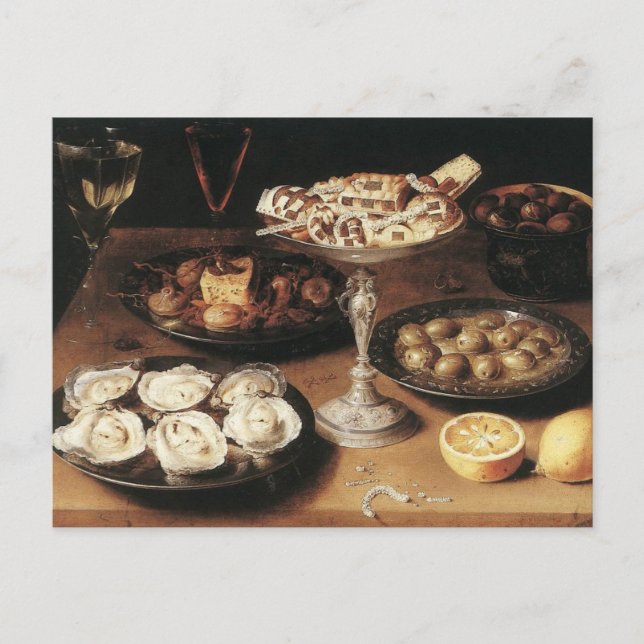 Still life with oysters - Osias Beert Postcard (Front)