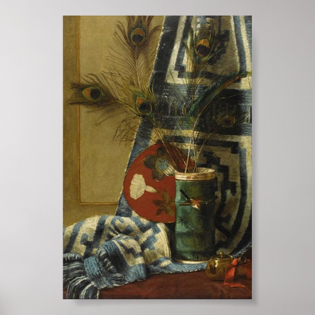 Still Life with Peacock Feathers Poster (Front)