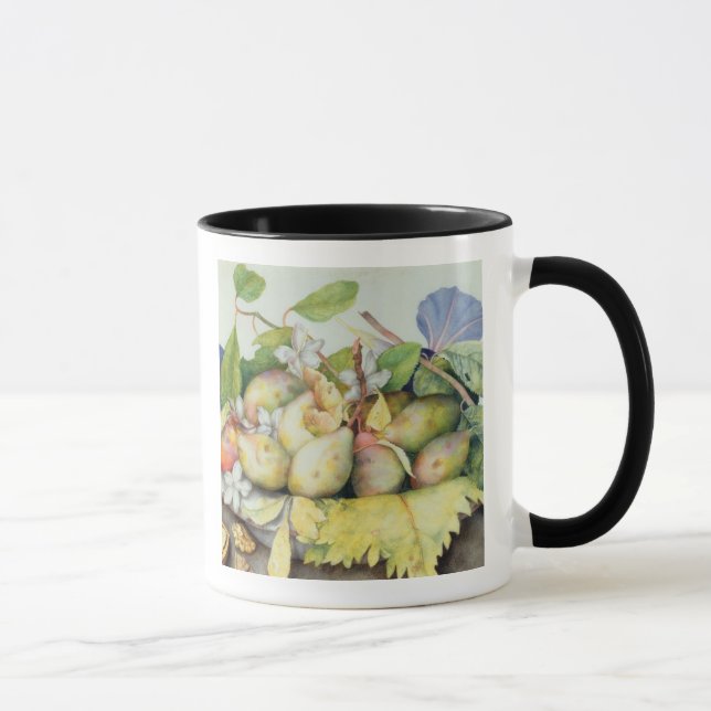 Still life with Plums, Walnuts and Jasmine (w/c on Mug (Right)