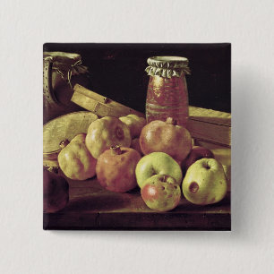 Still Life with Pomegranates 2 Inch Square Button
