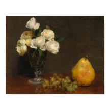 Still Life with Roses and Fruit Henri Fantin-Latou