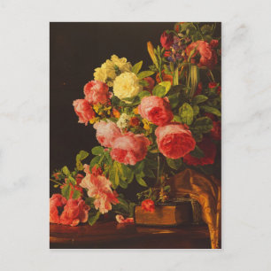 Still life with roses by Waldmuller Postcard