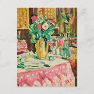 Still Life with Roses   George Leslie Hunter Postcard