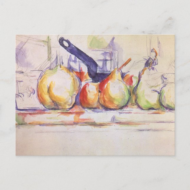 Still Life with Saucepan by Paul Cezanne Postcard (Front)