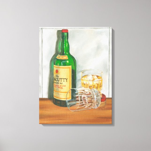 Still Life with Scotch by Jennifer Goldberger Canvas Print (Front)