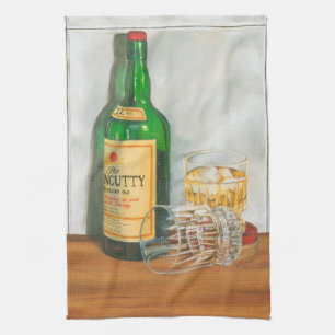 Still Life with Scotch by Jennifer Goldberger Kitchen Towel