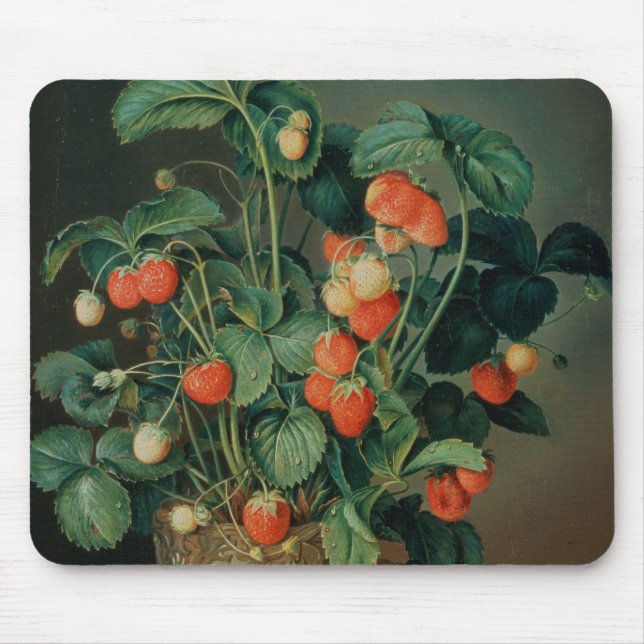 Still life with strawberries mouse pad (Front)