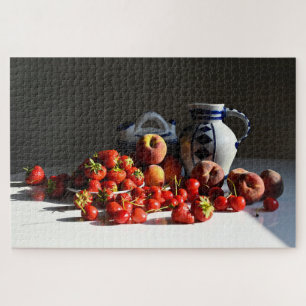 Still Life with Strawberries, Peaches and Cherries Jigsaw Puzzle