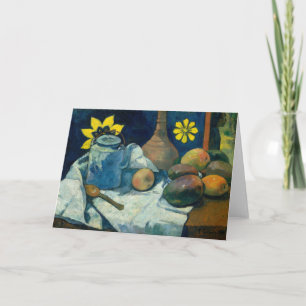 Still Life with Teapot and Fruit Paul Gauguin Card