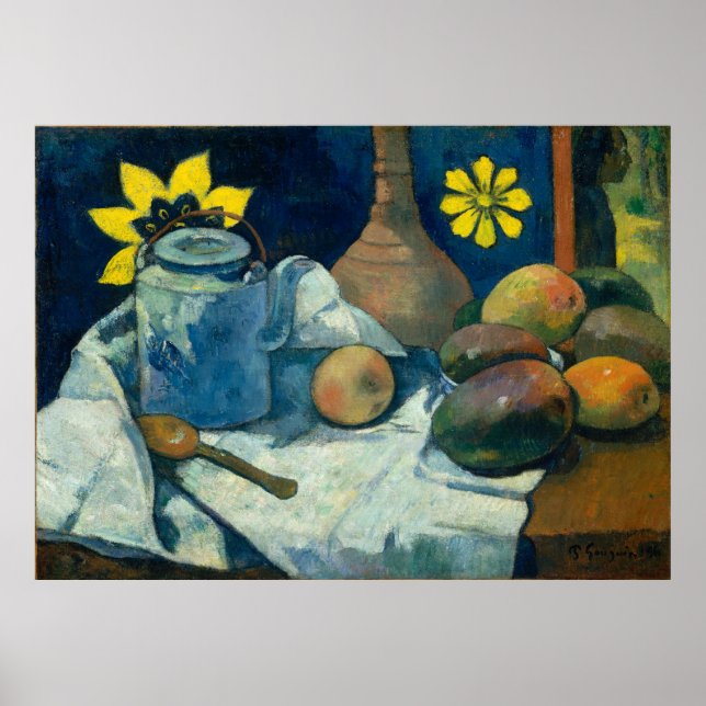 Still Life with Teapot and Fruit - Paul Gauguin Poster (Front)