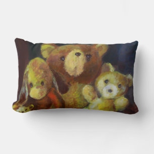 Still life with Teddy Bears Lumbar Pillow