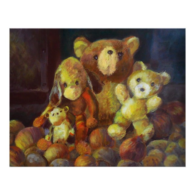 Still life with Teddy Bears  Photo Print (Front)