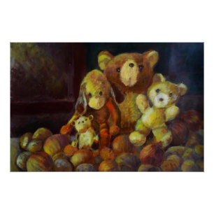 Still life with Teddy Bears   Poster