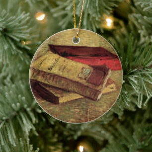 Still Life with Three Books by Vincent van Gogh Ceramic Ornament