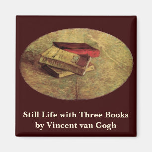 Still Life with Three Books by Vincent van Gogh Magnet