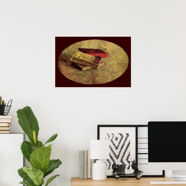 Still Life with Three Books by Vincent van Gogh Poster (Home Office)