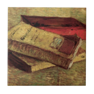 Still Life with Three Books by Vincent van Gogh Tile