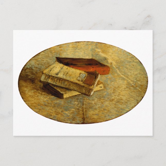 Still Life with Three Books Van Gogh Fine Art Postcard (Front)